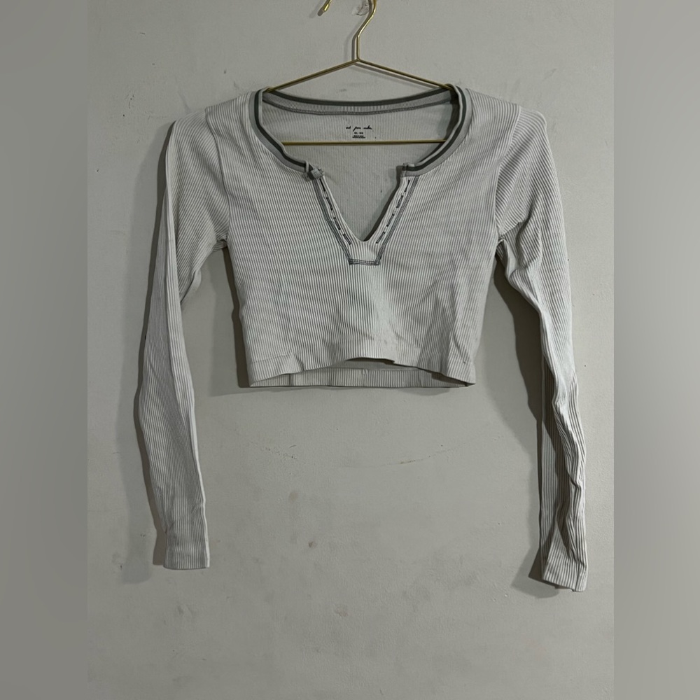Out From Under Top Long Sleeve White Medium